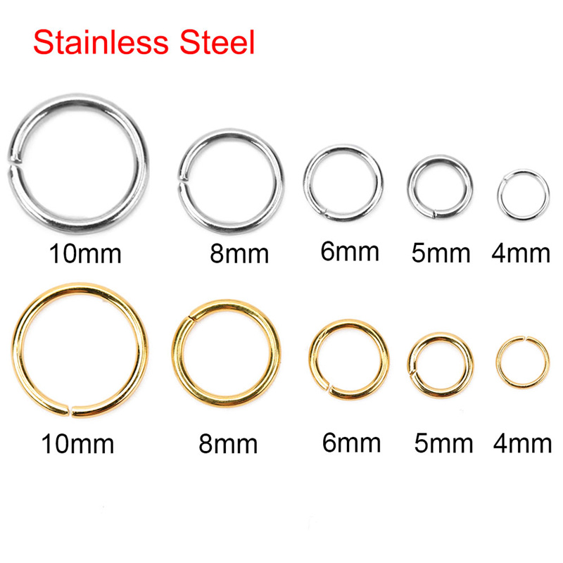 Jump Ring Assorted - 100 sztuk PVD nigdy nie znikną