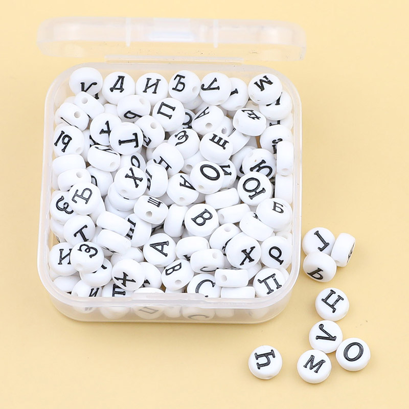 Jewelry Making For 5 Year Old - 1 Box 200 sztuk biały 4x7mm