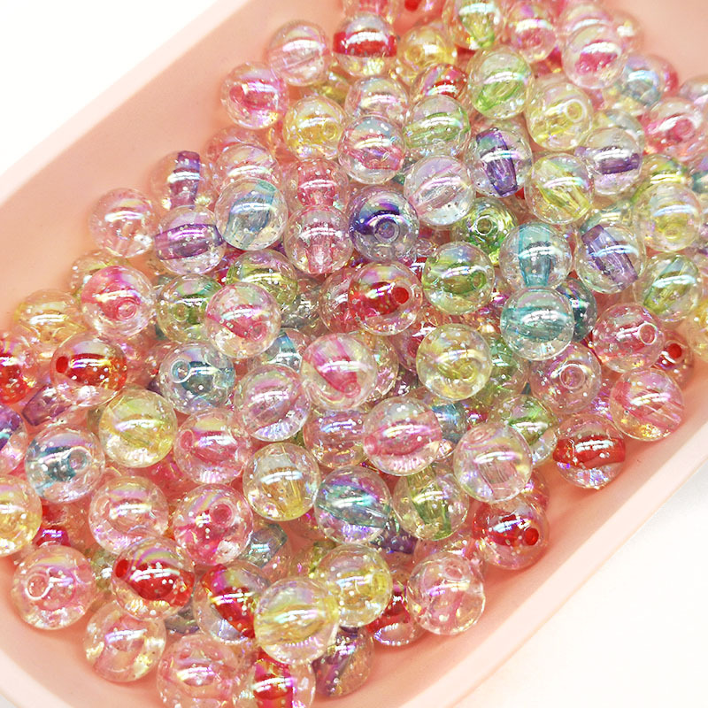 Jewelry Making For 5 Year Old - 50 sztuk 10mm akrylowe koraliki kolorowe