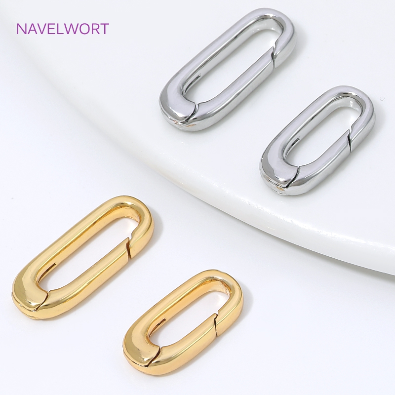 Jewelry Making Essentials - 1/2/4 szt. Złote (18K) owalne zapięcia