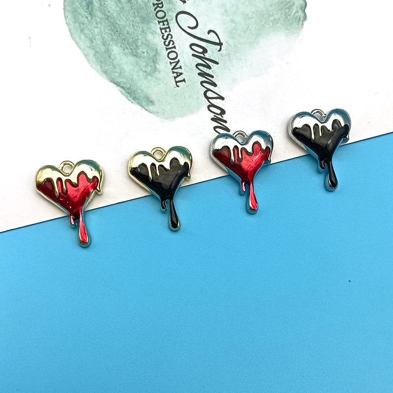 Jewelry Making For 5 Year Old - 10 szt. Zawieszki z roztopionym sercem,