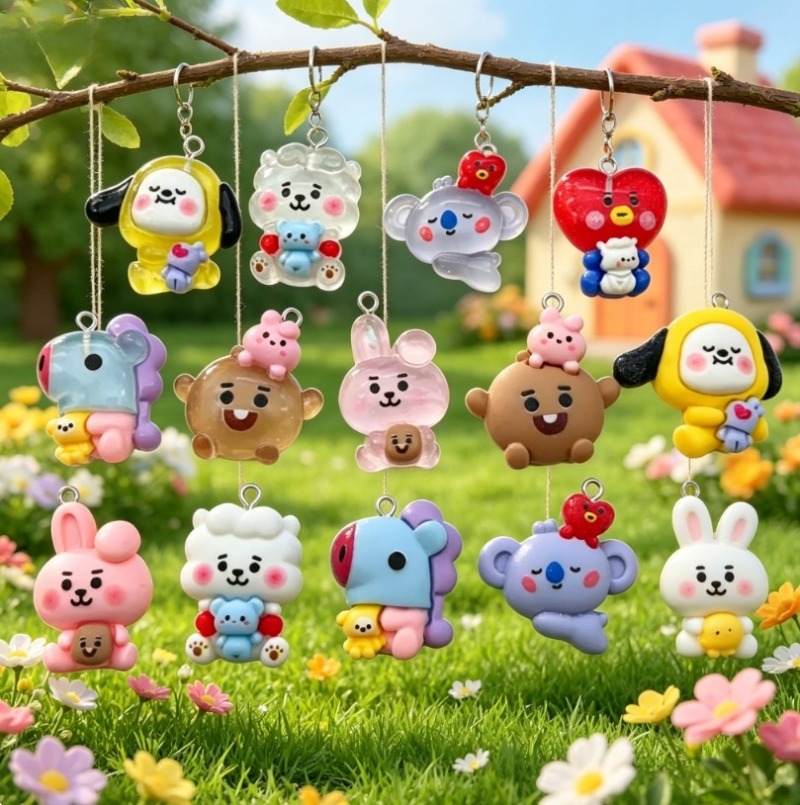 7 szt. BT21 Żywiczne Charmsy z – Jewelry Making Factory recenzja i cena